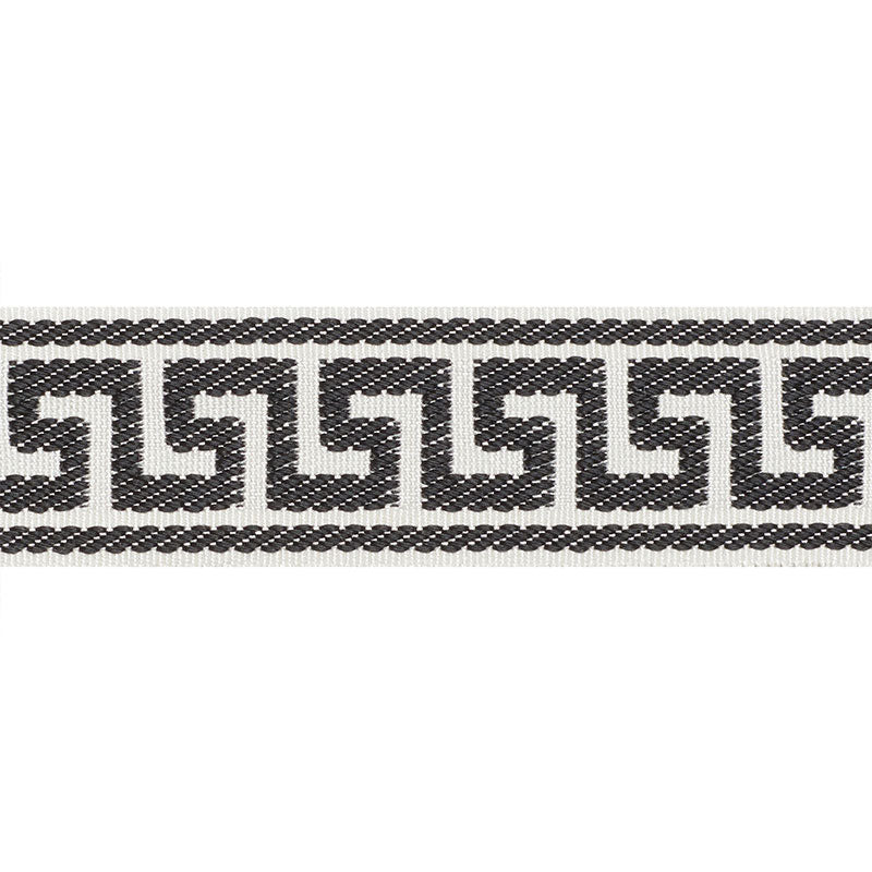 ETIENNE-SILK-GREEK-KEY-NARROW-BLACK-SCHUMACHER-74685 - Schumacher Trim