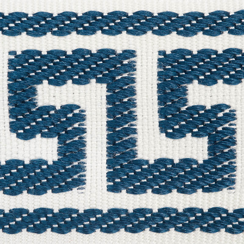 ETIENNE-SILK-GREEK-KEY-NARROW-NAVY-SCHUMACHER-74686 - Schumacher Trim
