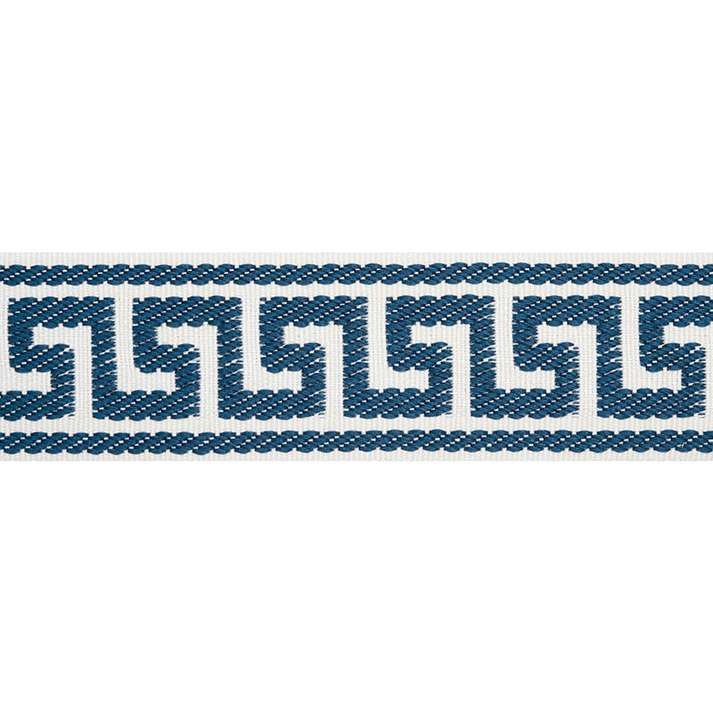 ETIENNE-SILK-GREEK-KEY-NARROW-NAVY-SCHUMACHER-74686 - Schumacher Trim