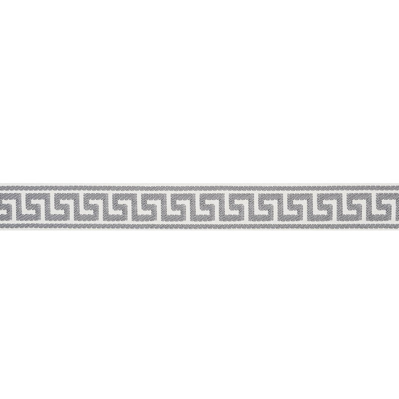 ETIENNE-SILK-GREEK-KEY-NARROW-GREY-SCHUMACHER-74688 - Schumacher Trim