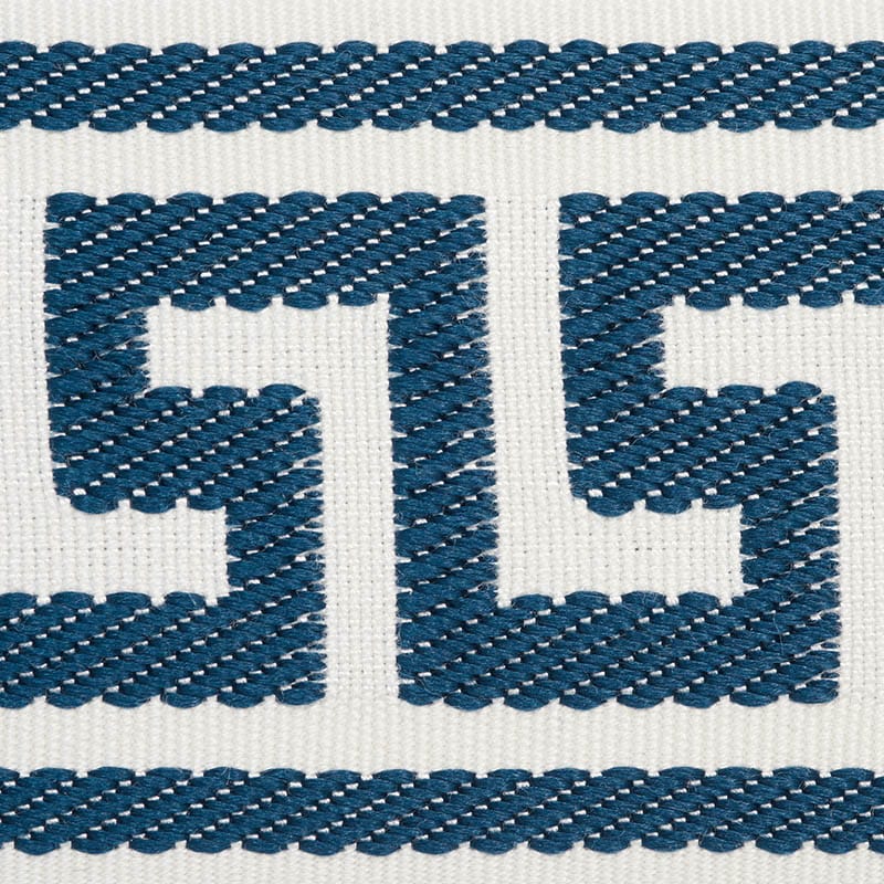 ETIENNE-SILK-GREEK-KEY-WIDE-NAVY-SCHUMACHER-74706 - Schumacher Trim