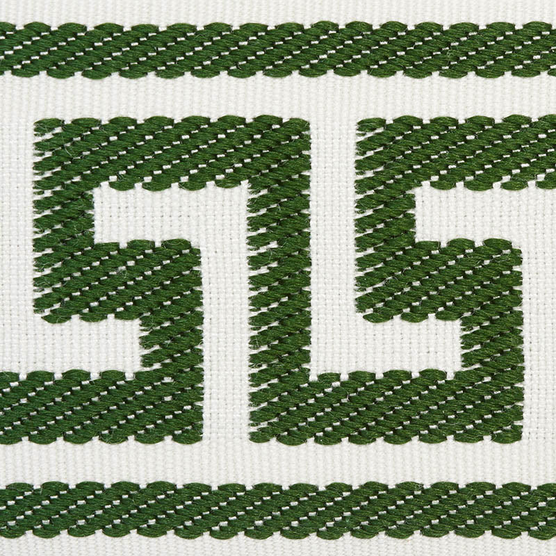 ETIENNE-SILK-GREEK-KEY-WIDE-EMERALD-SCHUMACHER-74707 - Schumacher Trim