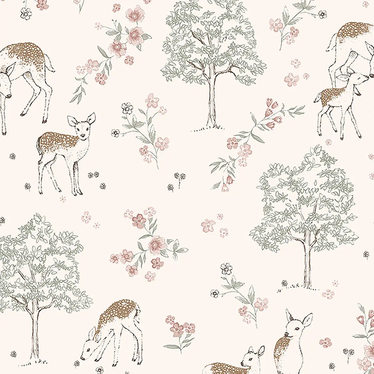 Deer Love - Blush - Schumacher 7473 Wallcovering