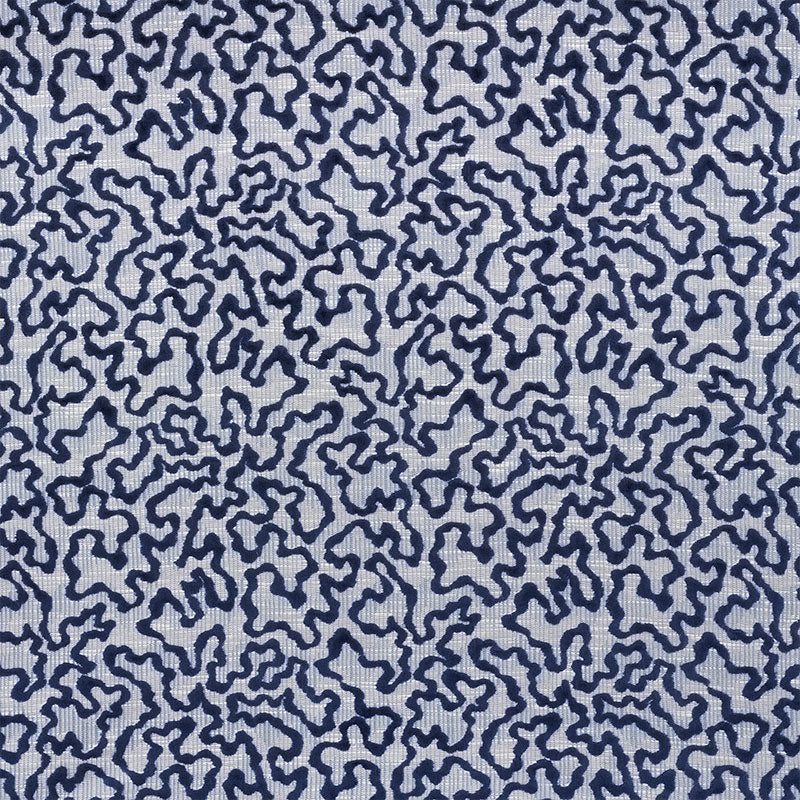 Janis Velvet - Blue - Schumacher 75222 Fabric - Schumacher Fabric