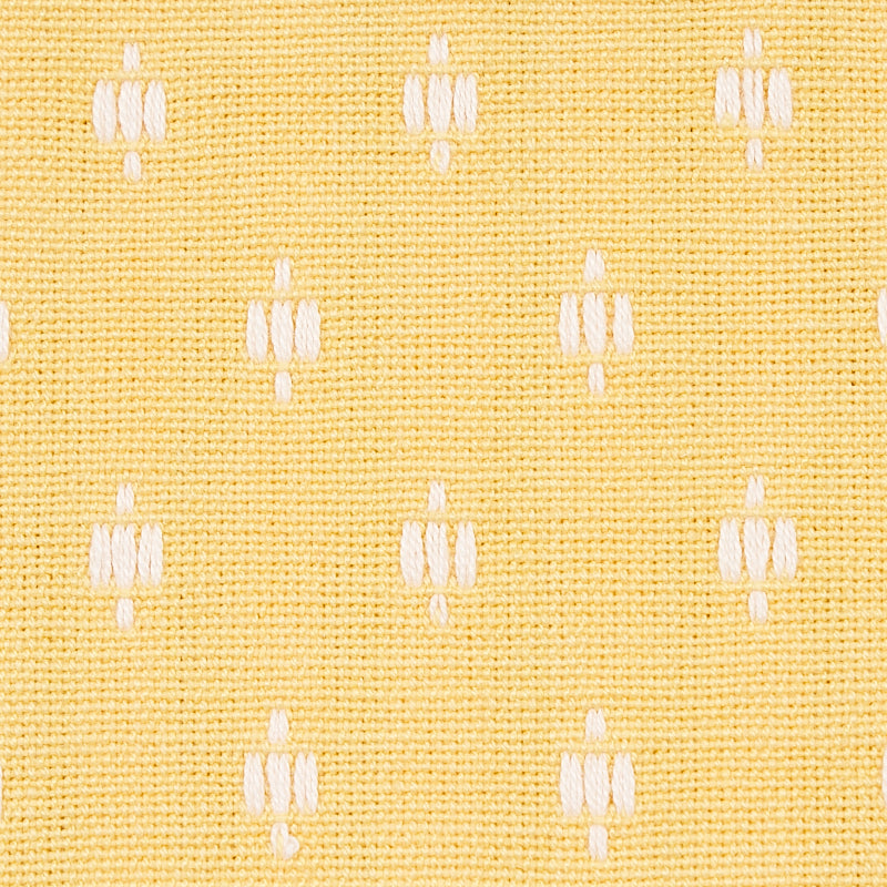 BARLOW-IVORY-ON-YELLOW-SCHUMACHER-75534 - Schumacher Fabric