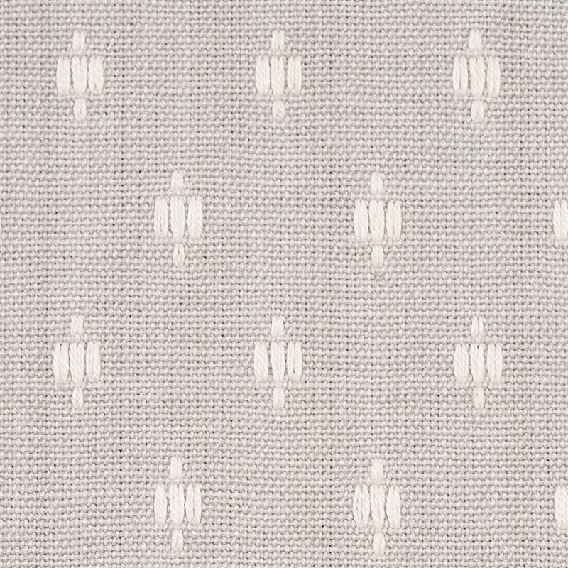 BARLOW-IVORY-ON-GREY-SCHUMACHER-75535 - Schumacher Fabric