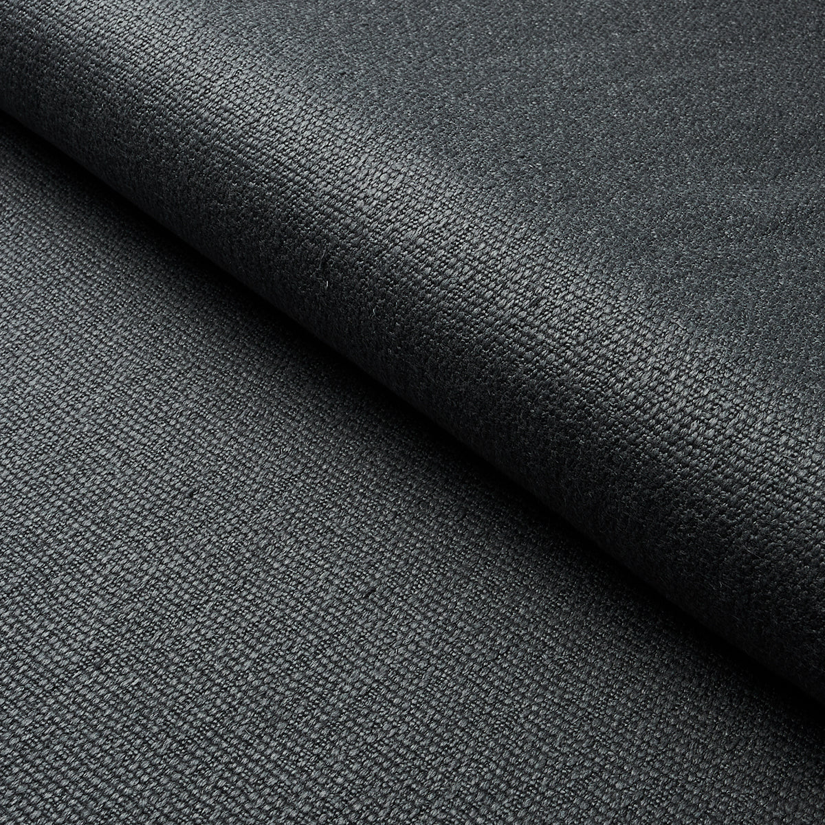 Finn Heavyweight Linen - Charcoal - Schumacher 75686 Fabric - Schumacher Fabric