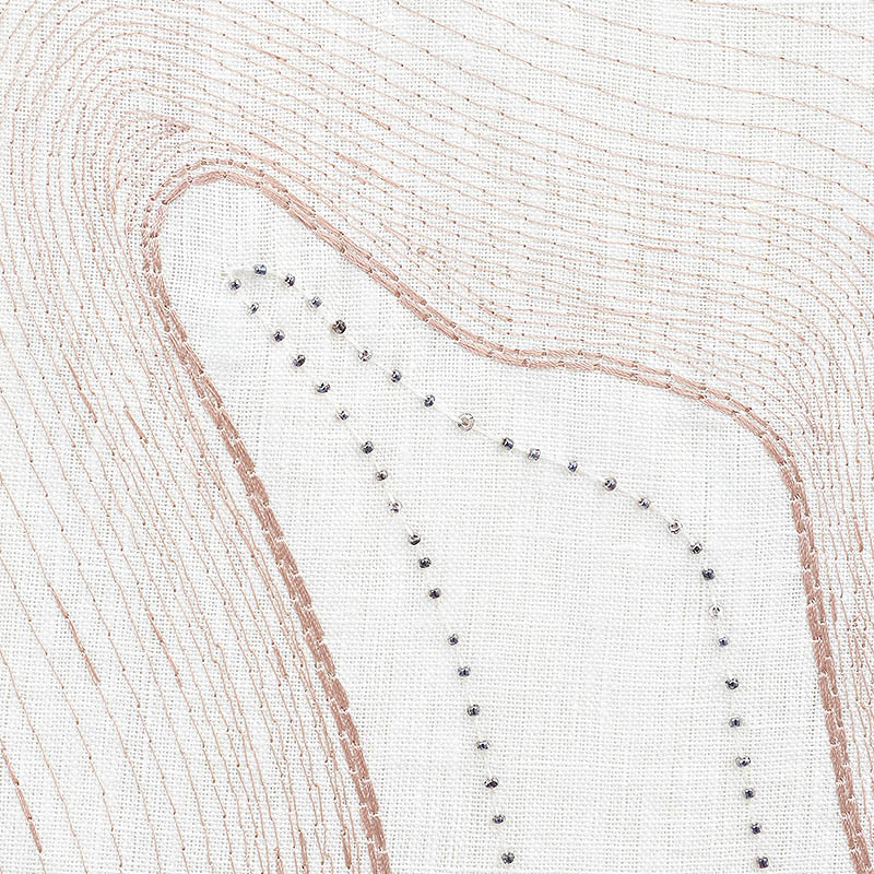 Topo Beaded Sheer - Blush - Schumacher 75900 Fabric - Schumacher Fabric