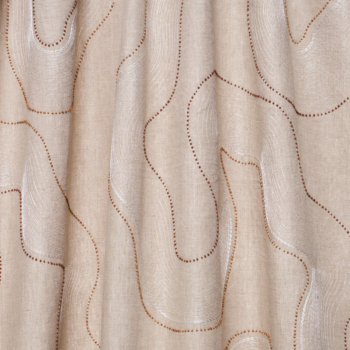 TOPO-BEADED-SHEER-NATURAL-SCHUMACHER-75902 - Schumacher Fabric