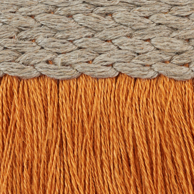 BRAIDED-LINEN-FRINGE-ORANGE-SCHUMACHER-76262 - Schumacher Trim