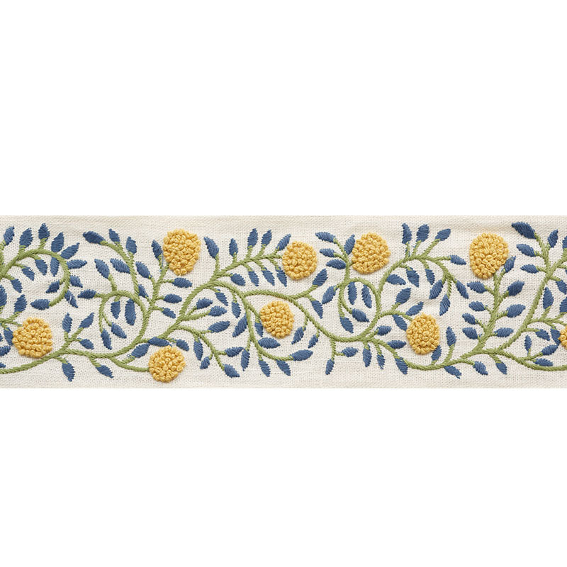ASHOKA-TAPE-CITRON-BLUE-SCHUMACHER-76292 - Schumacher Trim