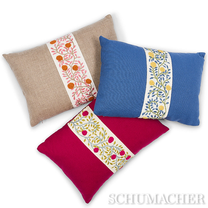 ASHOKA-TAPE-MAGENTA-LEAF-SCHUMACHER-76293 - Schumacher Trim