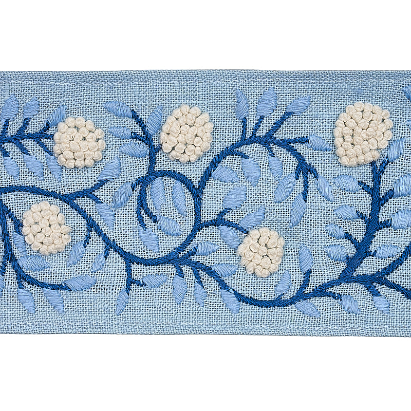 ASHOKA-TAPE-IVORY-BLUE-SCHUMACHER-76294 - Schumacher Trim