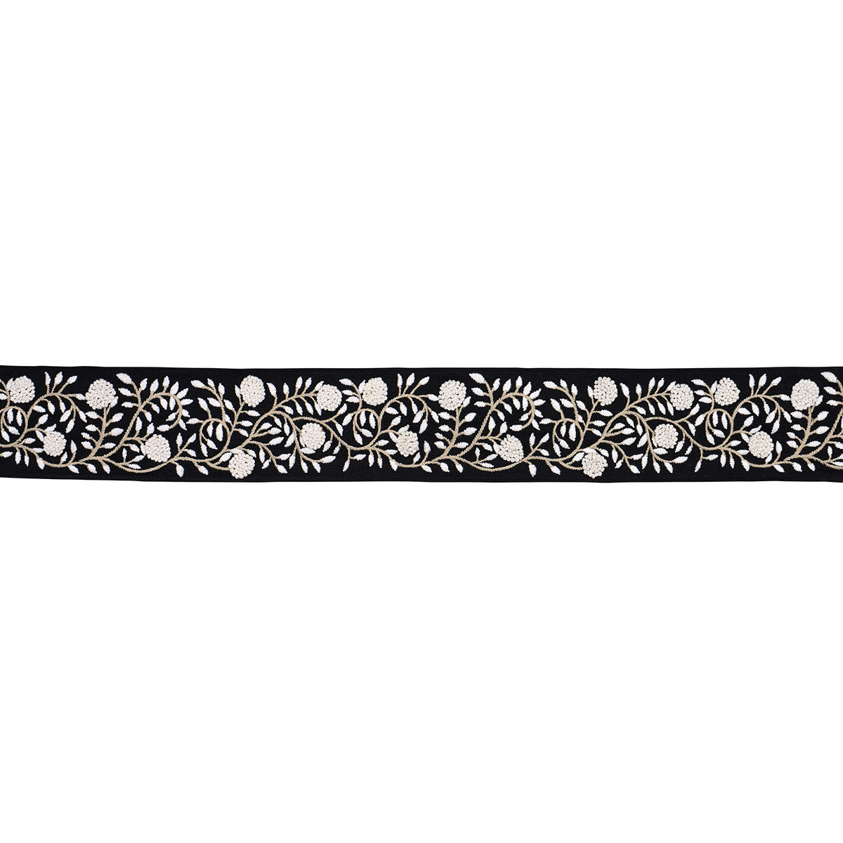 ASHOKA-TAPE-BLACK-CREAM-SCHUMACHER-76298 - Schumacher Trim