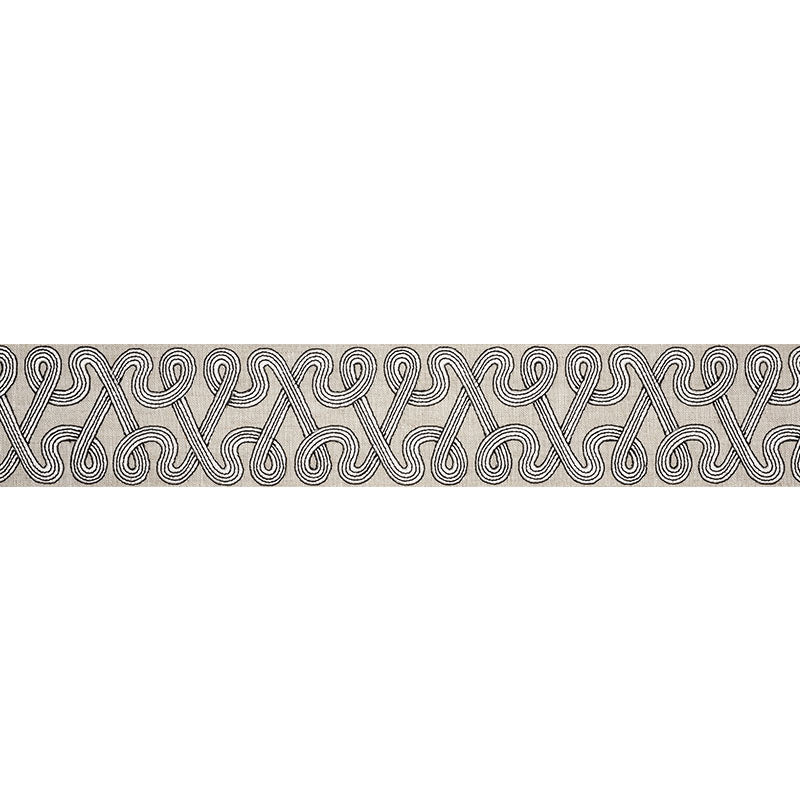FREEFORM-EMBROIDERED-TAPE-GRAPHITE-SCHUMACHER-76732 - Schumacher Trim