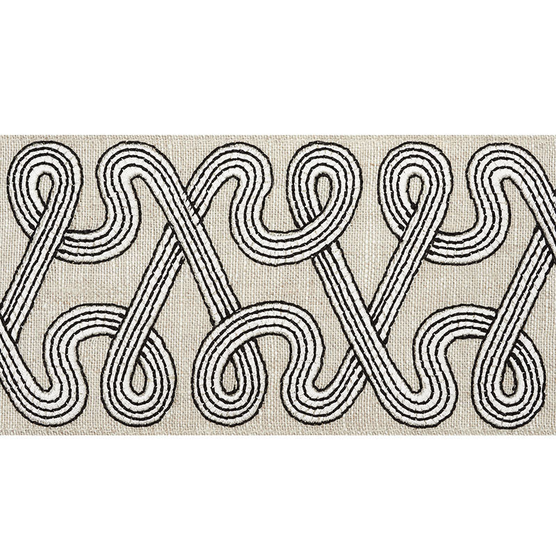 FREEFORM-EMBROIDERED-TAPE-GRAPHITE-SCHUMACHER-76732 - Schumacher Trim