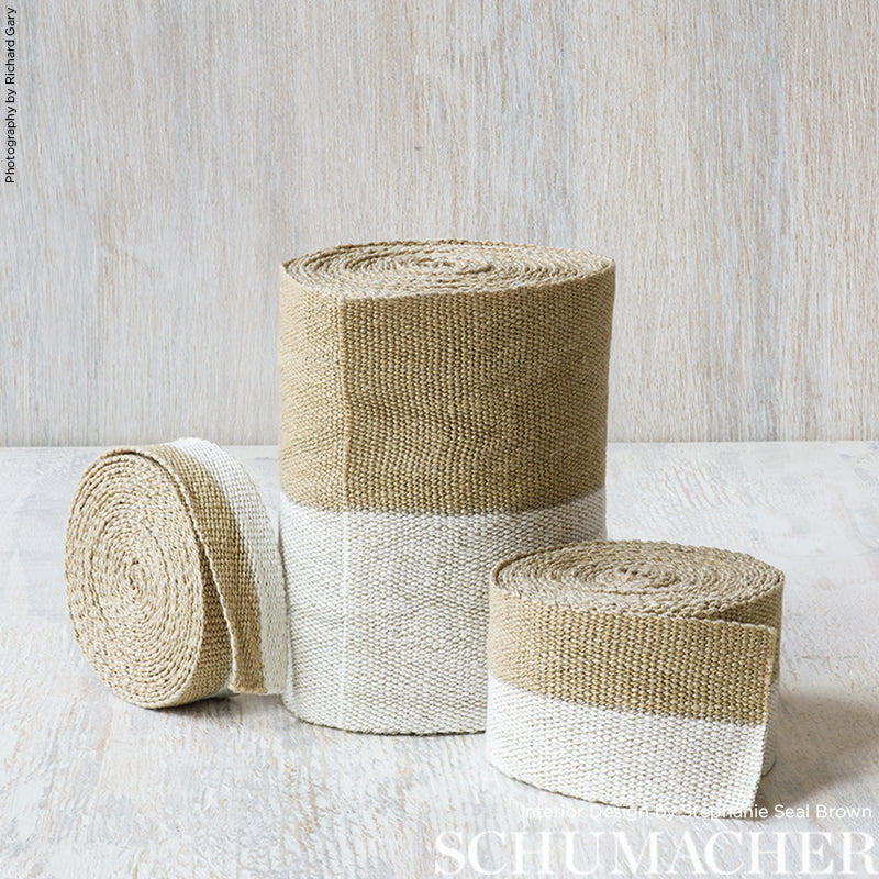 MODERN-NEUTRAL-III-WIDE-TAPE-WHITE-GOLD-SCHUMACHER-77050 - Schumacher Trim