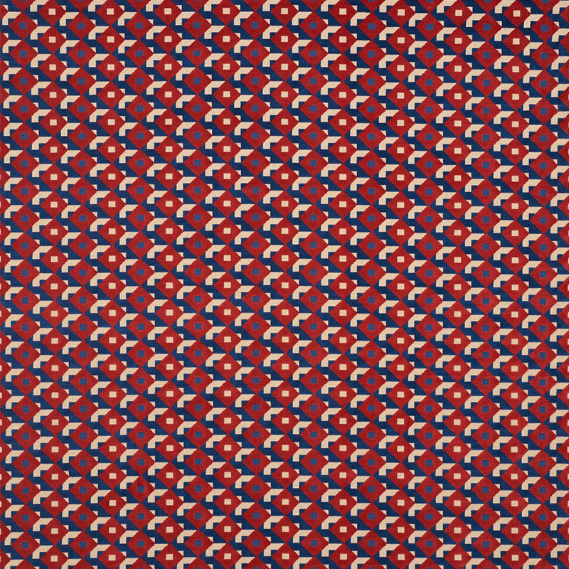 DAZZLE-SHIP-VELVET-BLUE-RED-SCHUMACHER-77241 - Schumacher Fabric