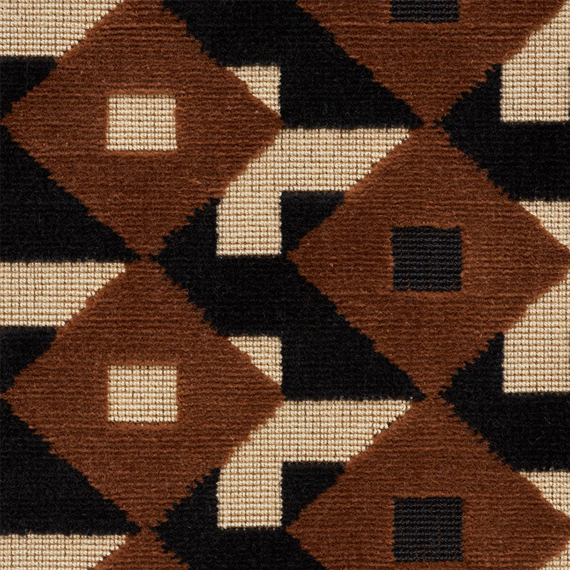 DAZZLE-SHIP-VELVET-BROWN-BLACK-SCHUMACHER-77242 - Schumacher Fabric