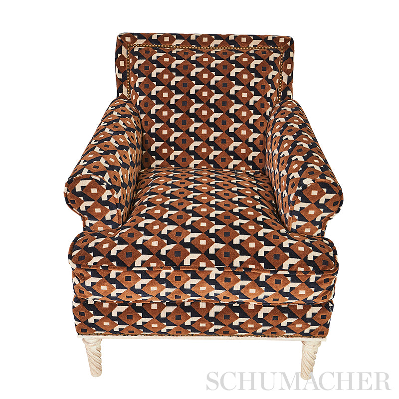 DAZZLE-SHIP-VELVET-BROWN-BLACK-SCHUMACHER-77242 - Schumacher Fabric