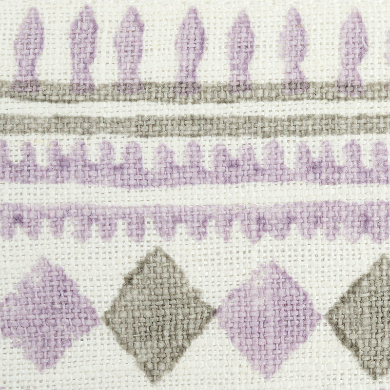 TOULA-HAND-BLOCKED-LINEN-TAPE-LILAC-GREY-SCHUMACHER-77332 - Schumacher Trim