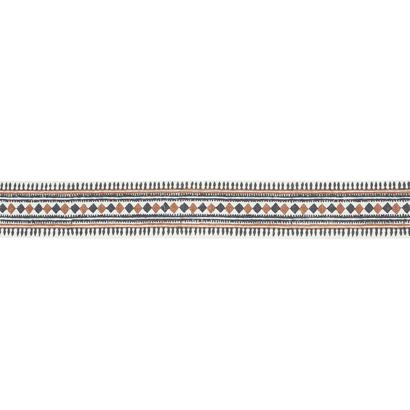 TOULA-HAND-BLOCKED-LINEN-TAPE-BLACK-BROWN-SCHUMACHER-77333 - Schumacher Trim