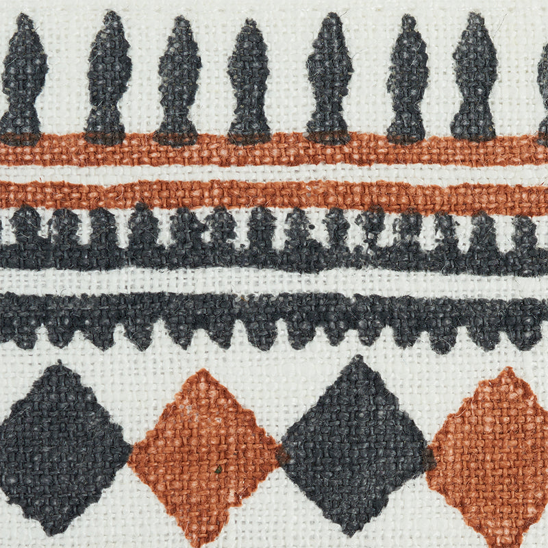 TOULA-HAND-BLOCKED-LINEN-TAPE-BLACK-BROWN-SCHUMACHER-77333 - Schumacher Trim