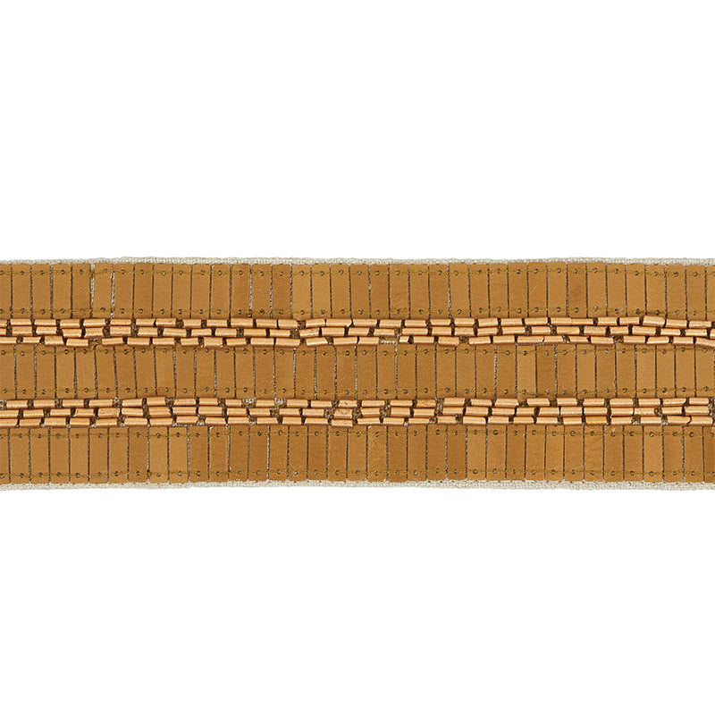 TRENTO-BEADED-TAPE-GOLD-SCHUMACHER-77381 - Schumacher Trim