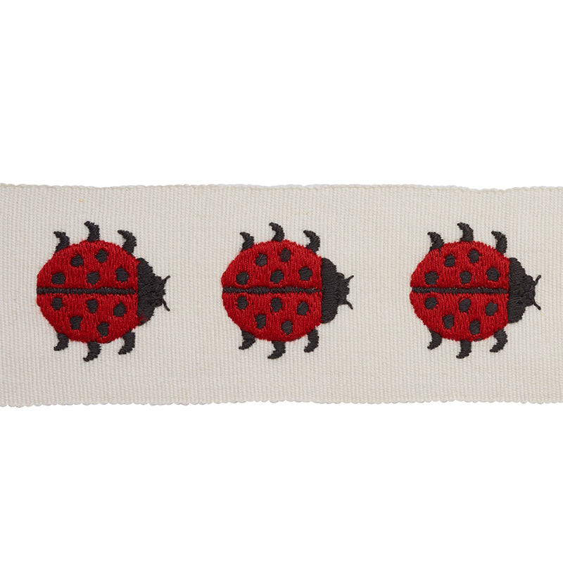 LADYBIRD-TAPE-RED-IVORY-SCHUMACHER-77390 - Schumacher Trim