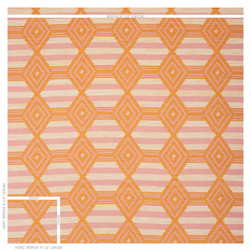 MANTA-PERFORMANCE-PINK-ORANGE-SCHUMACHER-77440 - Schumacher Fabric
