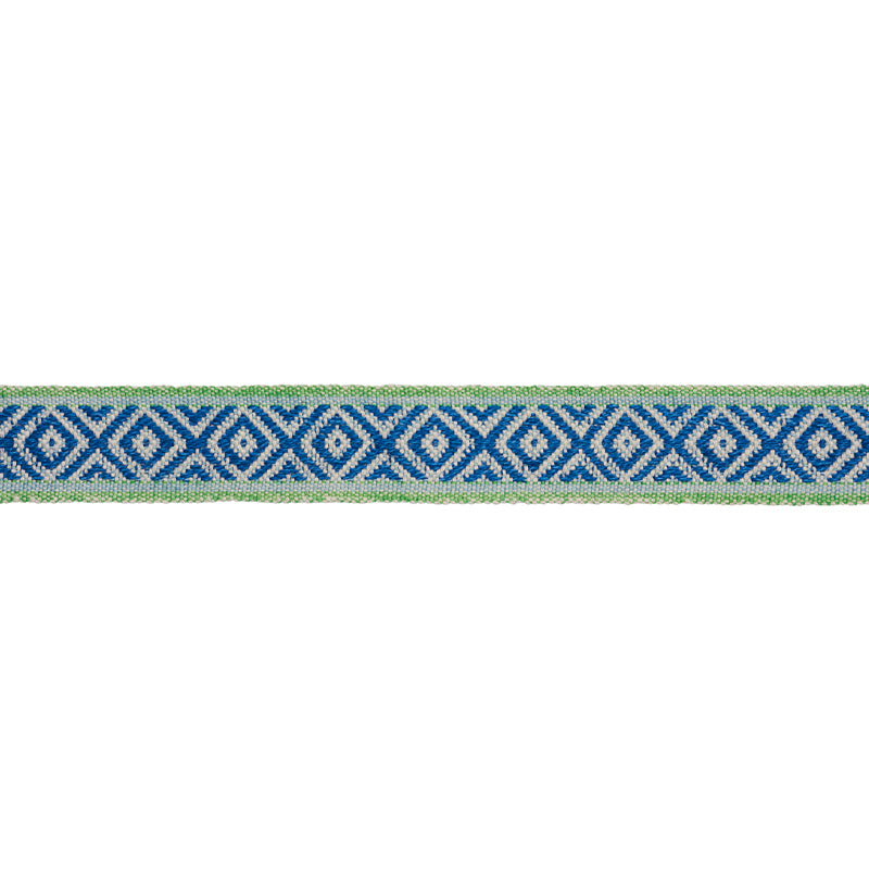 LARSON-HANDWOVEN-TAPE-BLUE-GREEN-SCHUMACHER-77461 - Schumacher Trim