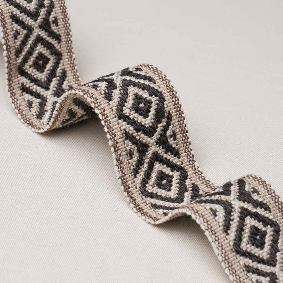 Larson Handwoven Tape - Brown - Schumacher 77464 - Schumacher Trim