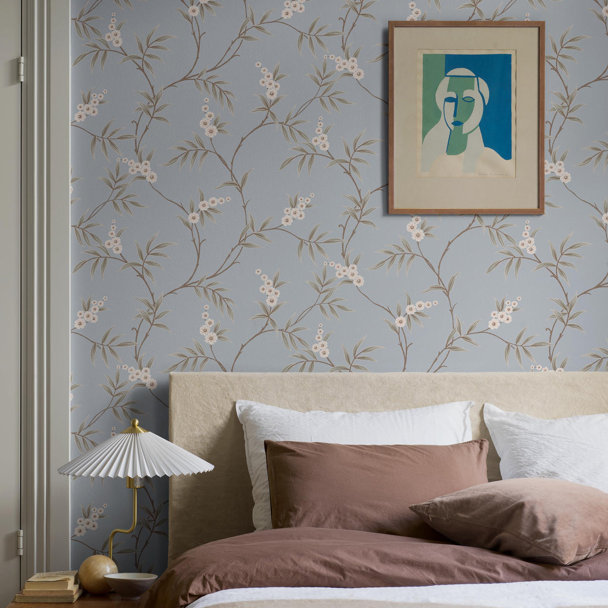 Floral Tree - Sky - Schumacher 7762 Wallpaper - Schumacher Wallpaper