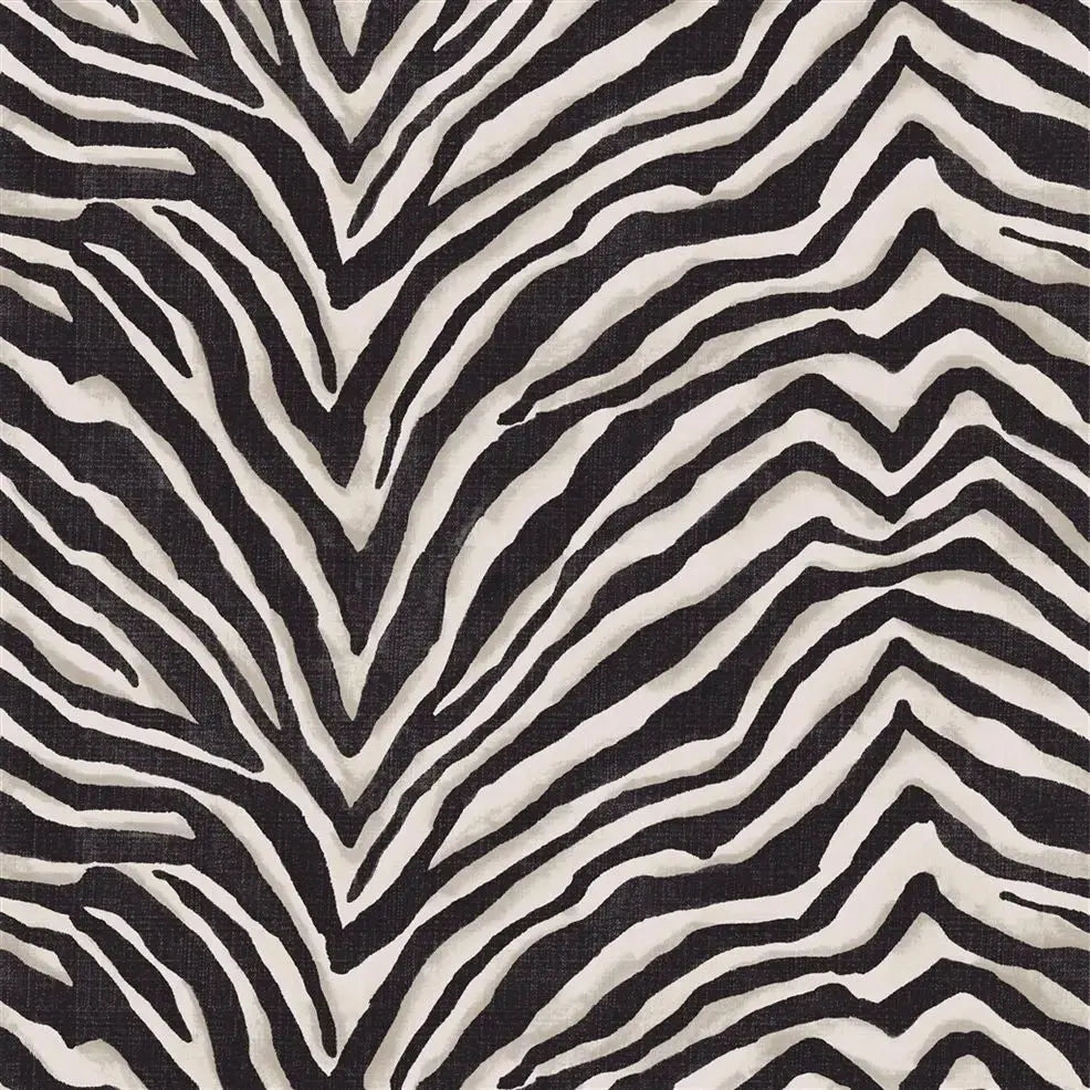 FRL5019-01 Terranea Zebra Ebony by Ralph Lauren Fabric - Ralph Lauren Fabric Fabric