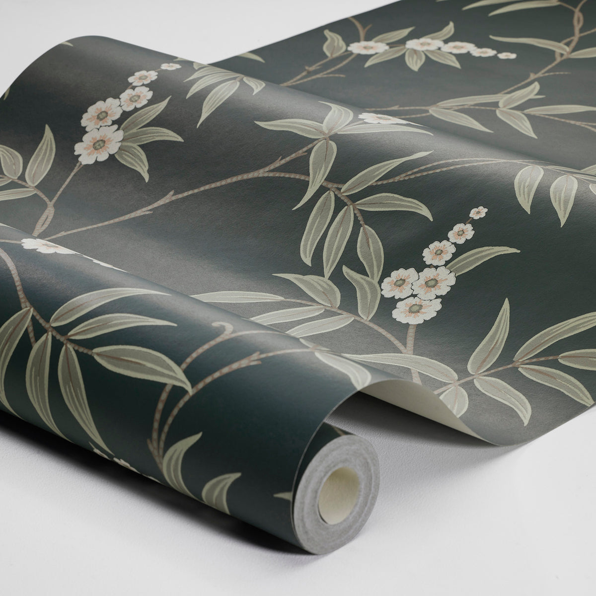 Floral Tree - Spruce - Schumacher 7765 Wallpaper - Schumacher Wallpaper