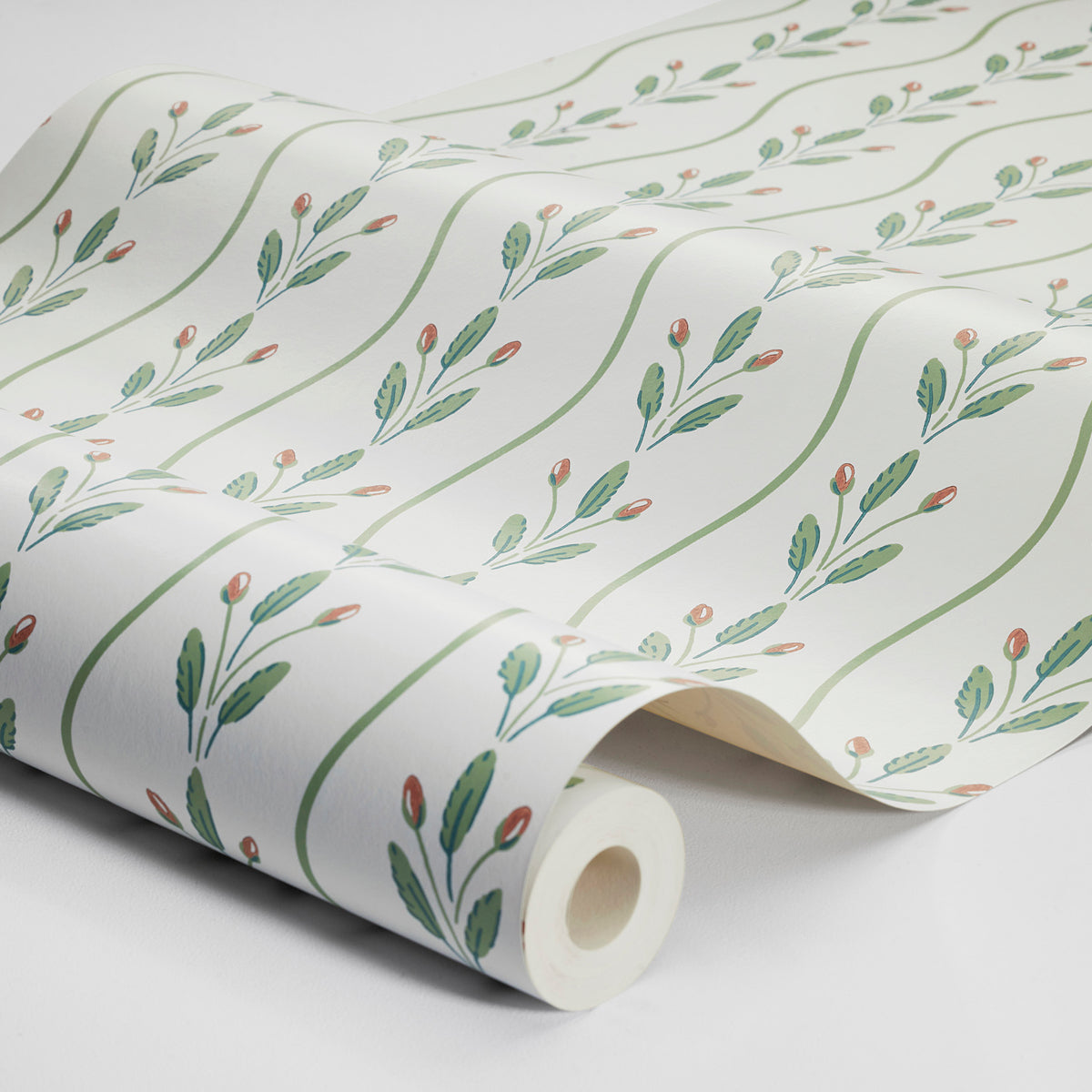 Flower Buds - Green - Schumacher 7778 Wallpaper - Schumacher Wallpaper