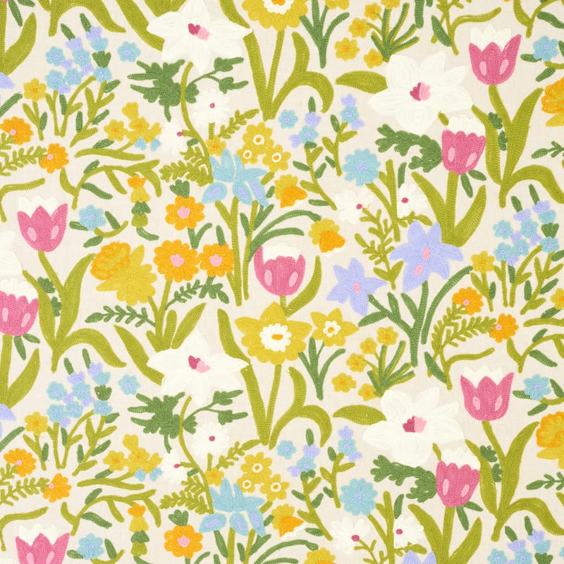 CREWEL-GARDEN-MULTI-SCHUMACHER-78291 - Schumacher Fabric
