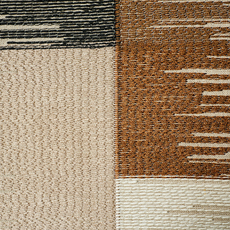 SUNBURST-STRIPE-EMBROIDERY-BLACK-NEUTRAL-SCHUMACHER-78400 - Schumacher Fabric