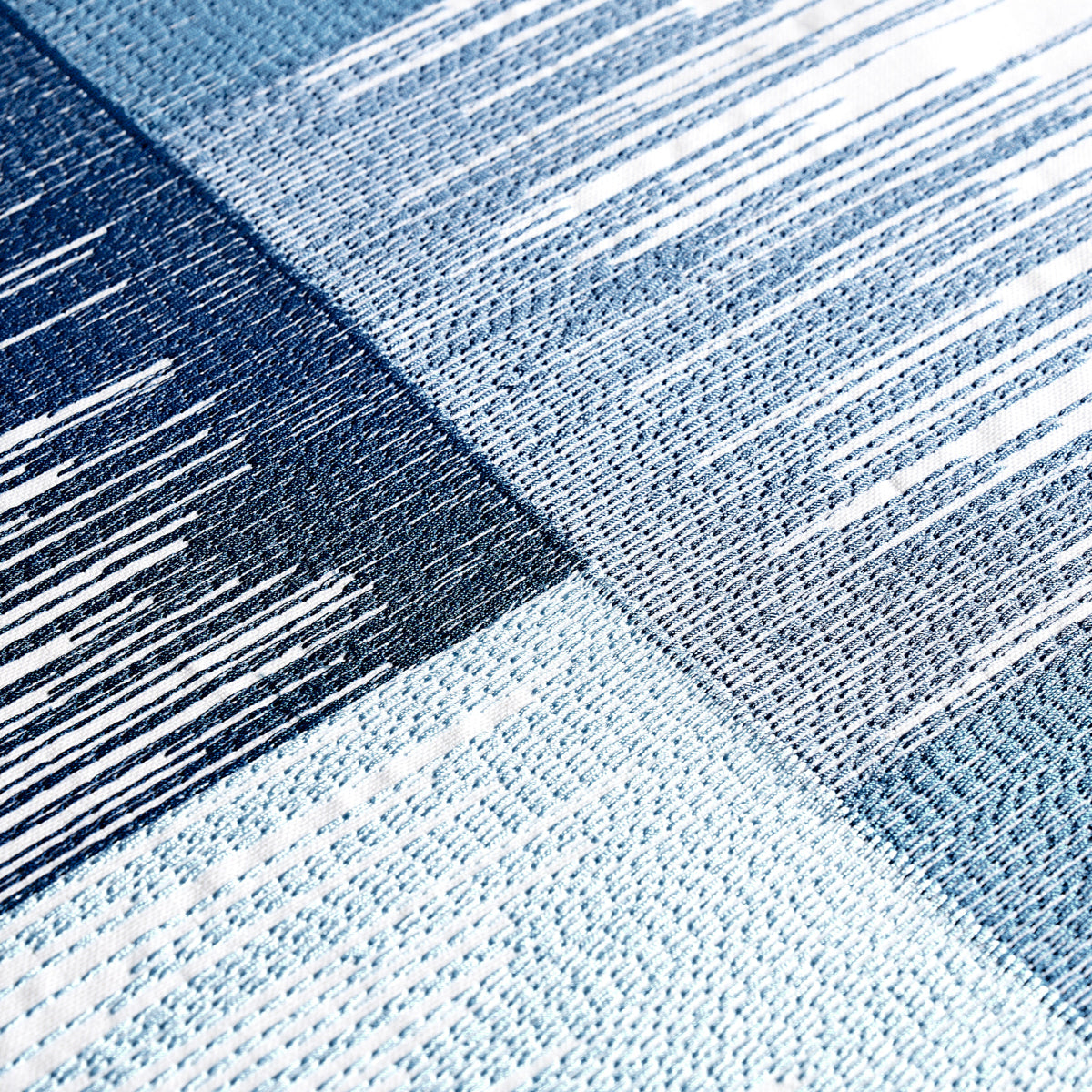 SUNBURST-STRIPE-EMBROIDERY-BLUE-SCHUMACHER-78404 - Schumacher Fabric