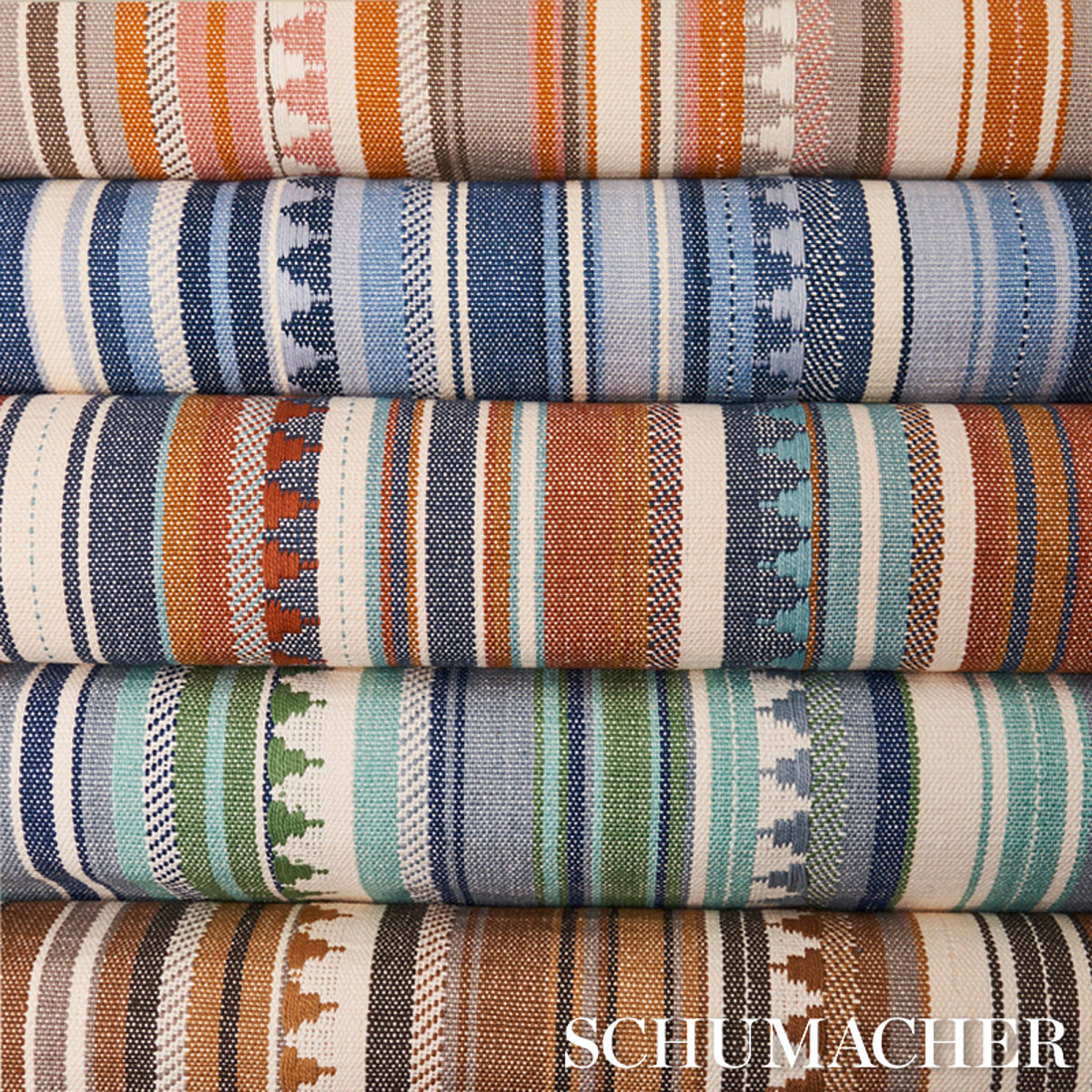 ZUNI-STRIPE-BLUE-SCHUMACHER-78731 - Schumacher Fabric