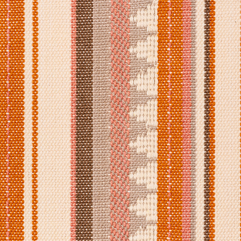 ZUNI-STRIPE-ORANGE-PINK-SCHUMACHER-78732 - Schumacher Fabric
