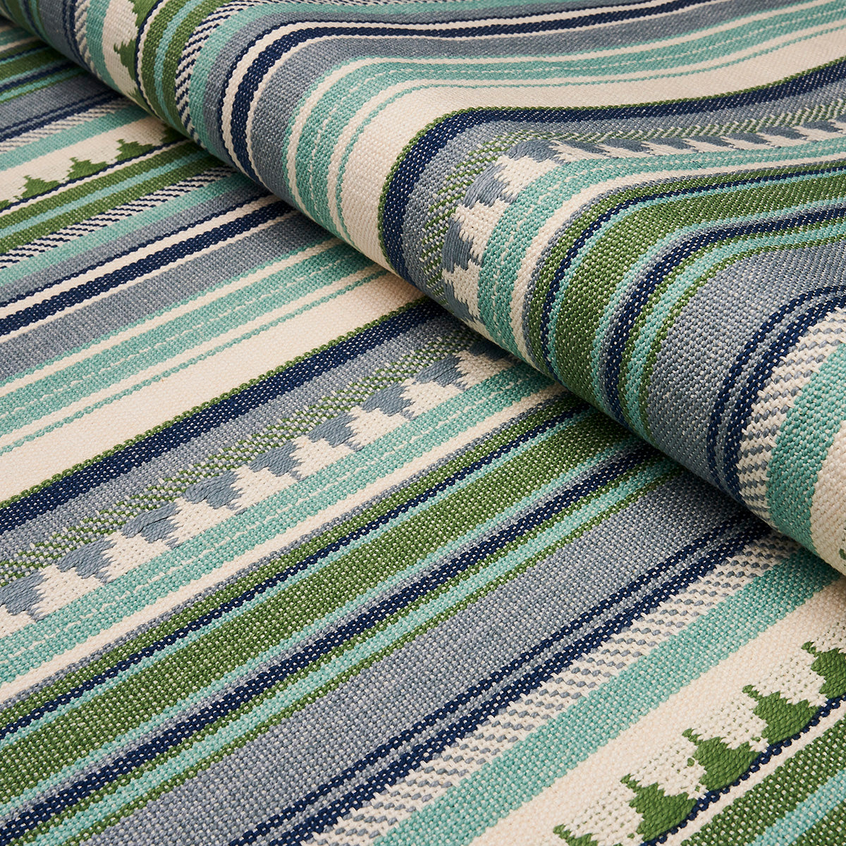ZUNI-STRIPE-AQUA-SCHUMACHER-78733 - Schumacher Fabric