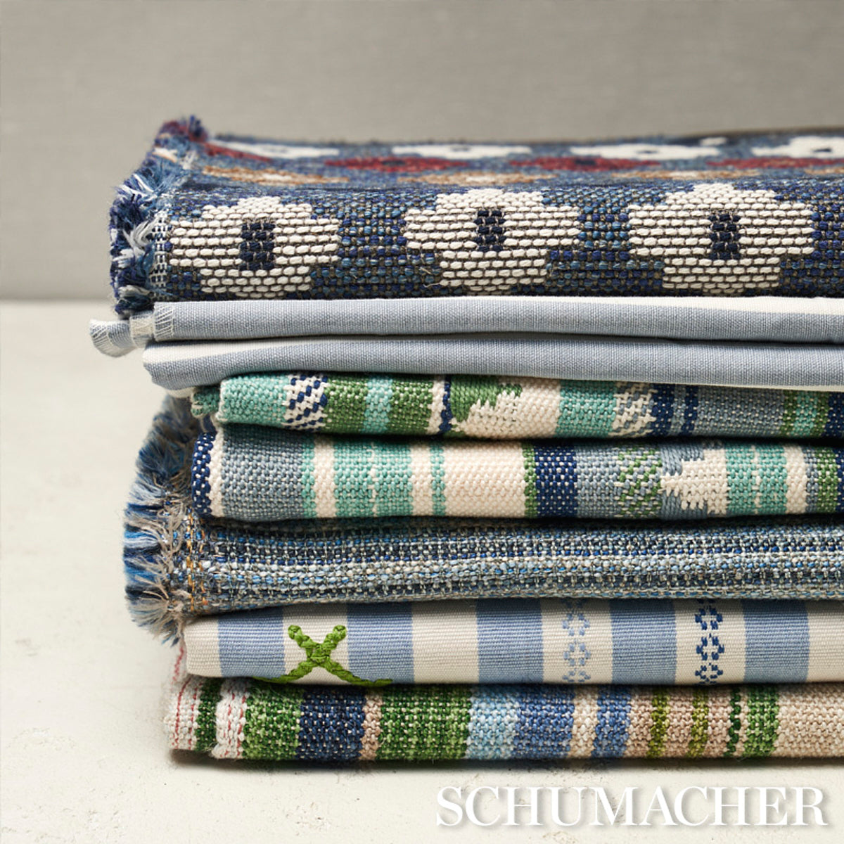 ZUNI-STRIPE-AQUA-SCHUMACHER-78733 - Schumacher Fabric