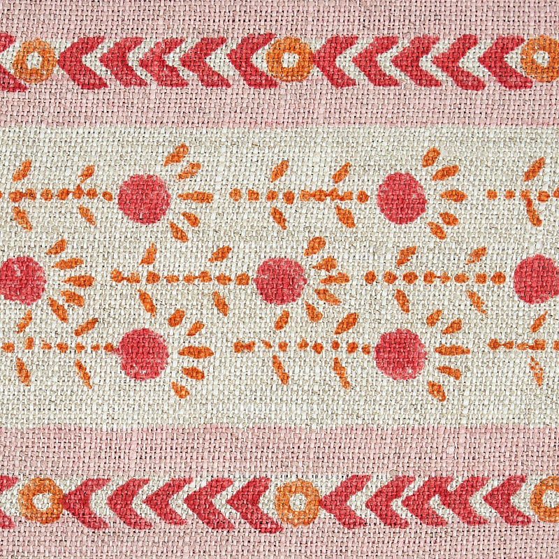 PICA-BELLA-HAND-BLOCKED-TAPE-PINK-ORANGE-SCHUMACHER-79100 - Schumacher Recortar