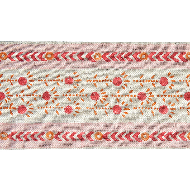 PICA-BELLA-HAND-BLOCKED-TAPE-PINK-ORANGE-SCHUMACHER-79100 - Schumacher Recortar