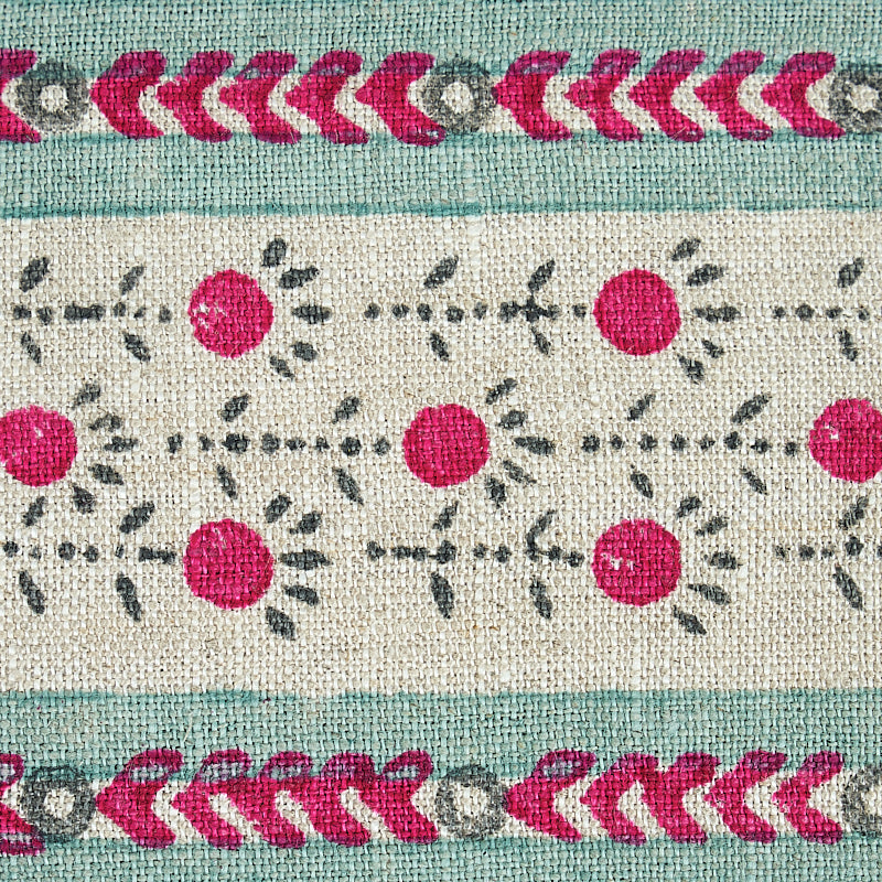 PICA-BELLA-HAND-BLOCKED-TAPE-MAGENTA-PISTACHIO-SCHUMACHER-79102 - Schumacher Recortar