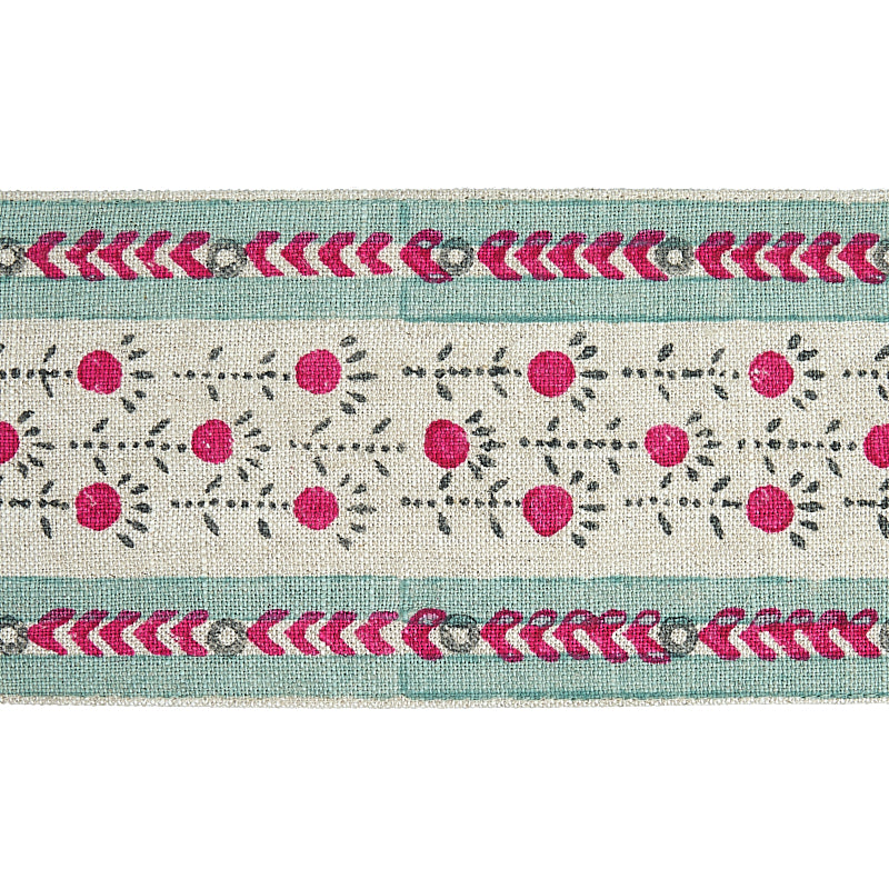 PICA-BELLA-HAND-BLOCKED-TAPE-MAGENTA-PISTACHIO-SCHUMACHER-79102 - Schumacher Recortar