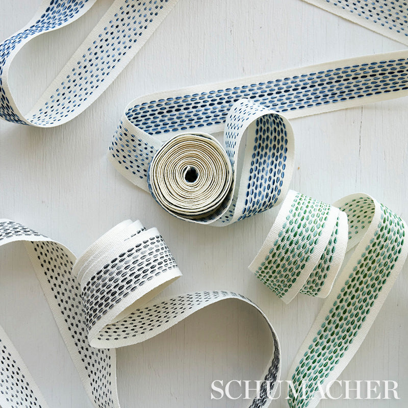 PORTOLA-TAPE-INDOOR-OUTDOOR-GREEN-SCHUMACHER-79420 - Schumacher Trim