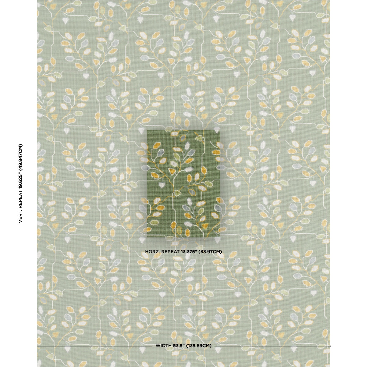 TUMBLE-WEED-PINGL-MEADOW-GREEN-SCHUMACHER-79514 - Schumacher Tela