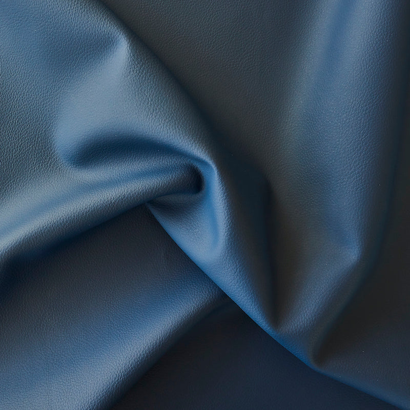 VEGAN-LEATHER-INDOOR-OUTDOOR-NAVY-SCHUMACHER-79558 - Schumacher Fabric